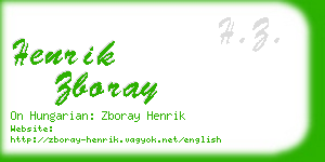 henrik zboray business card